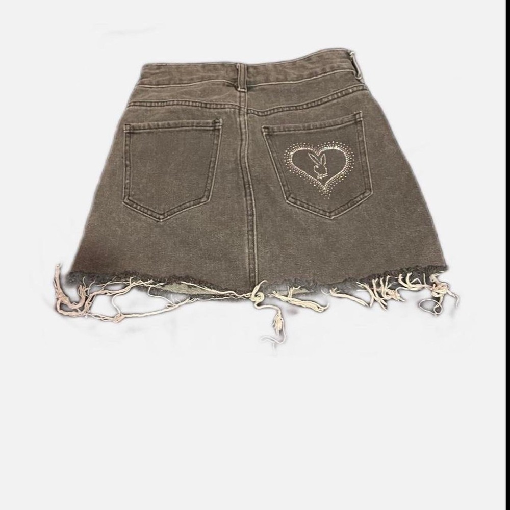 Gray Rhinestones Skirt